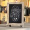 Flash Furniture Weathered Magnetic Table/Hanging Chalkboards, 10PK 10-HFKHD-GDI-CRE8-322315-GG - alternate 1